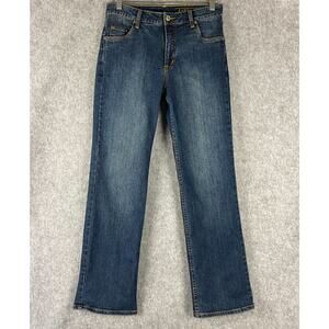 Lawman Jean Womens 9/10 Dark Wash Stretch Bootcut Mid Rise Western Cowgirl Rodeo